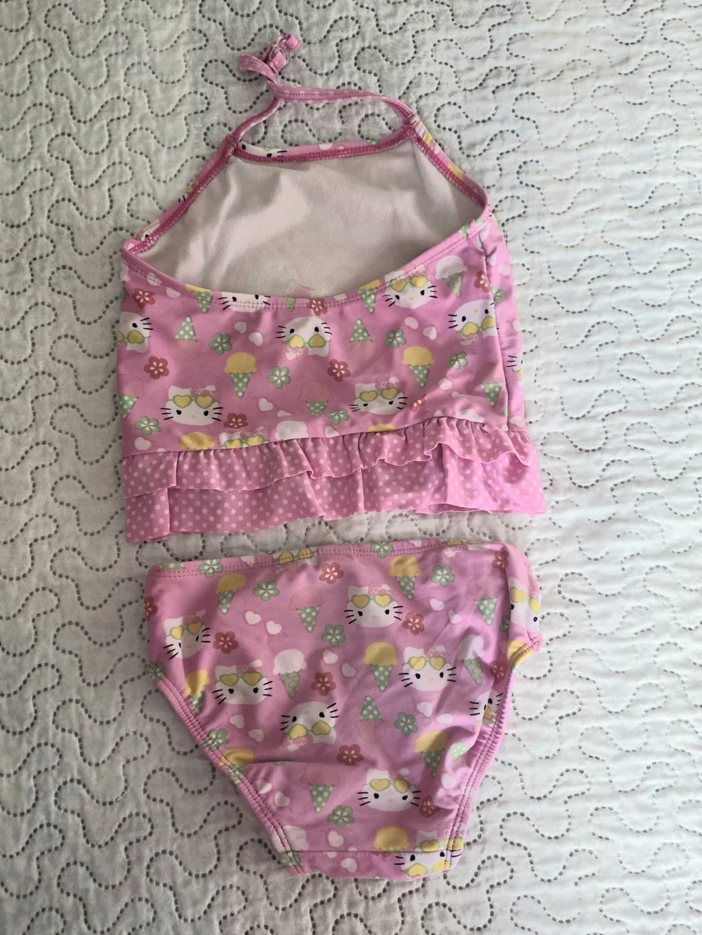 Hello Kitty Sanrio Girls Tankini Swimsuit 2 Piece Pink Ice Cream 4T Toddler